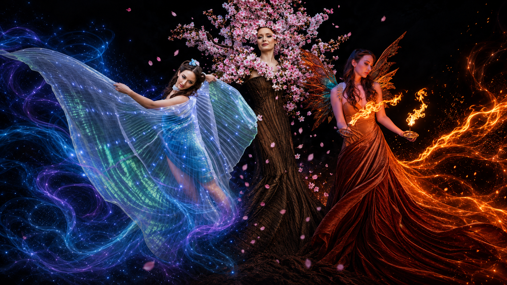Three fantasy characters in an immersive Art To Life world